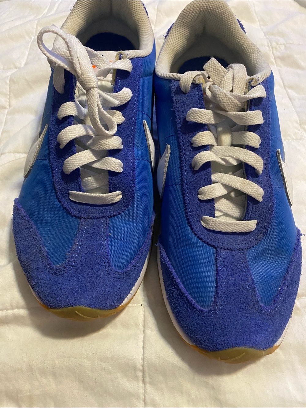 Nike Cortez Royal Blue and White Low-Top Sneakers - Picture 2 of 6
